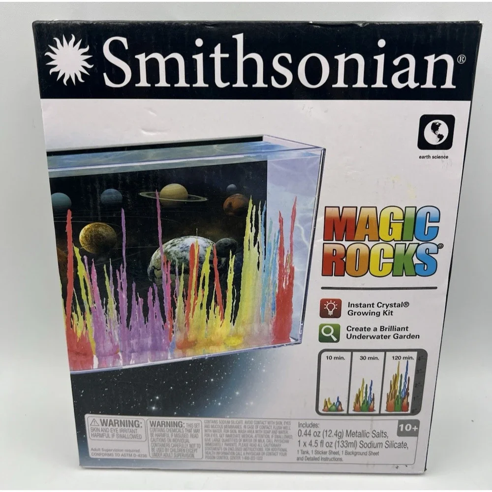 Smithsonian Magic Rocks Instant Crystal Growing Kit Science Activity